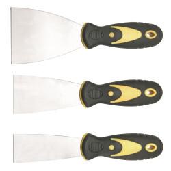 SET DE COUTEAUX DE PEINTRE EN INOX, 3 PIECES