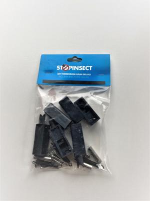 BLISTER CHARNIERES PORTE MOUSTIQUAIRE DELUXE BRUN 3P