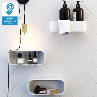 TIGER 2-STORE PANIER DE DOUCHE/PLATEAU MURAL 25CM BLANC