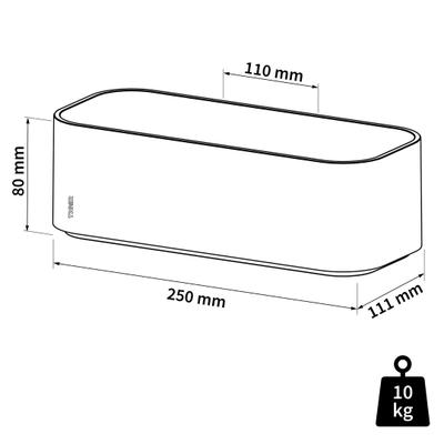 TIGER 2-STORE PANIER DE DOUCHE/PLATEAU MURAL 25CM BLANC