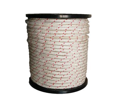 CORDE POLYESTER TRESSE AVEC MARQUEUR ROUGE 6MM 20M