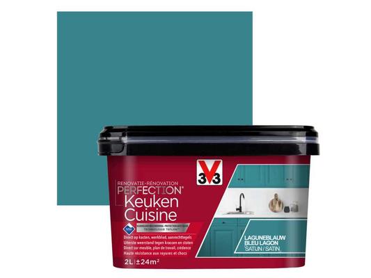 V33 PERFECTION CUISINE SATIN BLEU LAGON 2L
