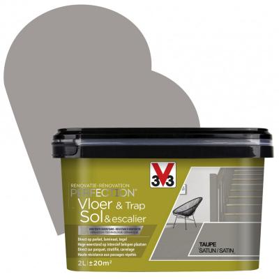 V33 PERFECTION SOL & ESCALIER SATIN TAUPE 2L