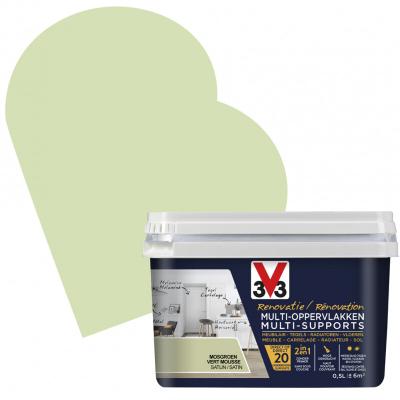 V33 MULTI-SUPPORTS SATIN VERT MOUSSE 0,5L