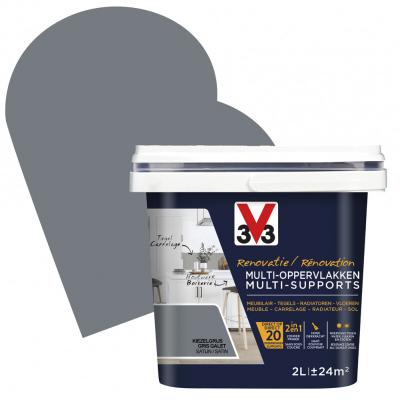 V33 MULTI-SUPPORTS SATIN GRIS GALET 2L