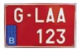 PLAQUE AGRICOLE ROUGE 210X140MM PLAST N°13