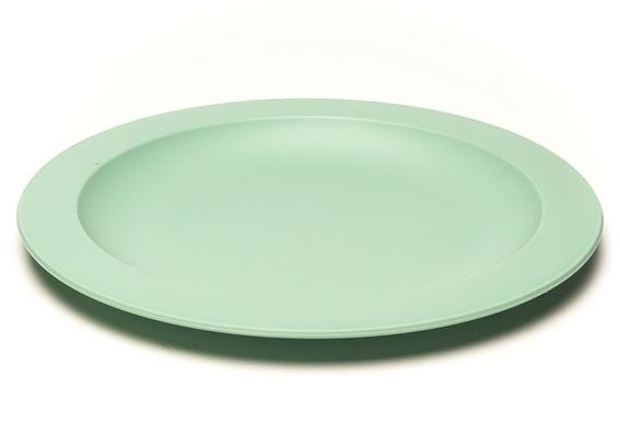 ASSIETTE VERT PASTEL PLASTIQUE
