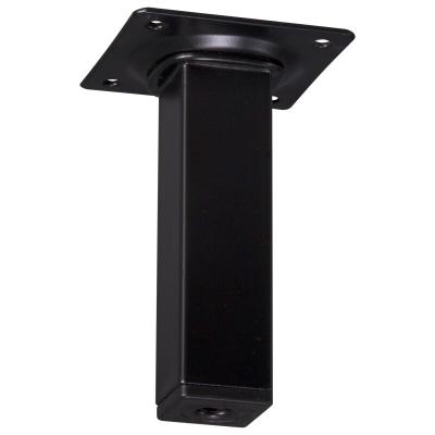 PIED MEUBLE CARRE 25MM 10CM NOIR