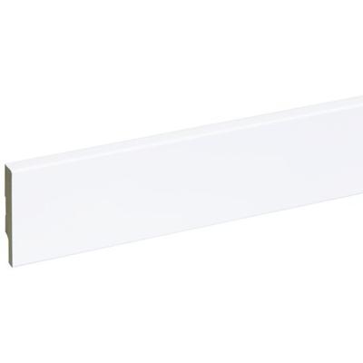 PLINTHE MDF PREPEINT BLANC 69X12MM 2.44M