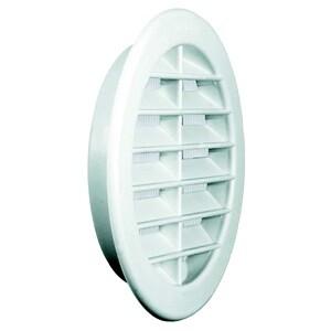 GRILLE RONDE INT/EXT BLANCHE A ENCASTRER D:100/MOUSTIQUAIRE