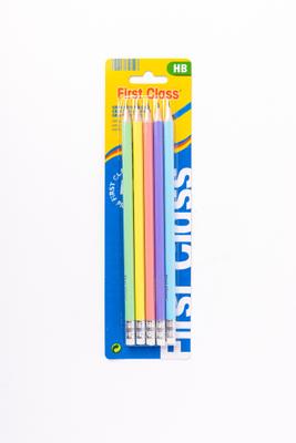 CRAYON AVEC GOMME PASTEL (5PCS)