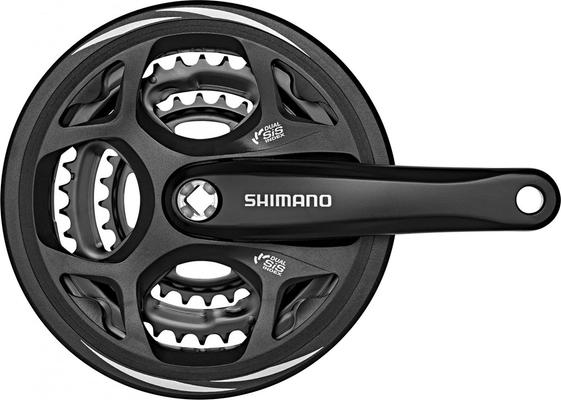 SHIMANO PEDALIER 8V NOIR FC-M311, 48/38/28D 175MM