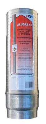 GAINE ACCORDEON ALUGAZ, DIAMETRE 125 MM