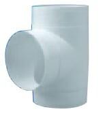 TE  HORIZONTAL CIRCULAIRE 90° D:125MM