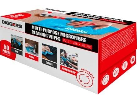 BOITE CHIFFONS MICROFIBRE 30X30 CM (50PCES)