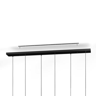 SERENARA SUSPENSION 6X40W ACIER NOIR-OR