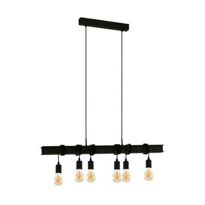 TOWNSHEND-6 SUSPENSION E27 6X60W ACIER NOIR