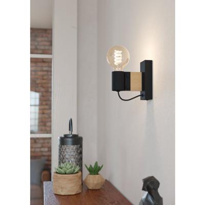 BAILRIGG APPLIQUE MURALE E27 1X40W NOIR-BOIS