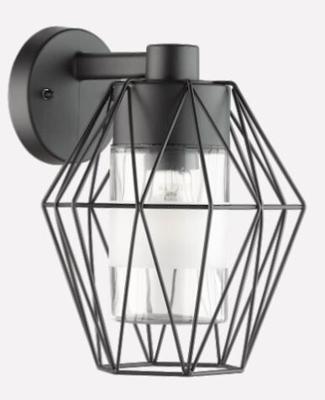 CANOVE APPLIQUE E27 1X60W ACIER GALVA NOIR