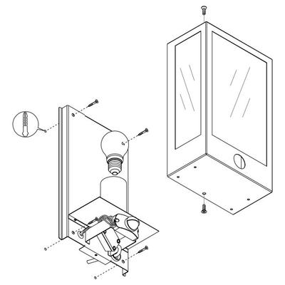 ALAMONTE APPLIQUE EXT E27 1X60W NOIR DETECT