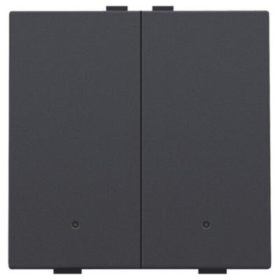 NIKO HOME CONTROL BOUTON POUSSOIR DOUBLE SET ANTHRACITE
