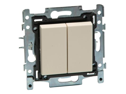 NIKO INTERRUPTEUR DOUBLE VA/VIENT CREME