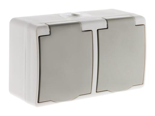 PRISE DOUBLE HORIZONTALE IP54