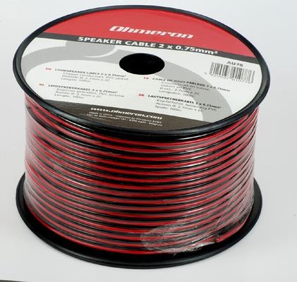 CABLE DE HAUT-PARLEUR R/N 2 X 2,5 MM², 100 M