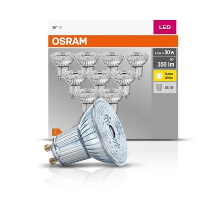 AMPOULE LED GU10  4.3W 350LM 2700K (10PC)