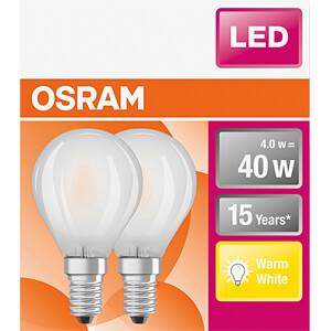 AMPOULE LED FROSTED GLOBE E14 4W 470LM 2700K (2PC)