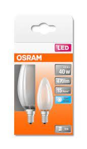 AMPOULE LED FROSTED CANDLE E14 4W 470LM 4000K (2PC)