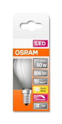 AMPOULE LED FROSTED GLOBE E14 6.5W 806LM 2700K DIM