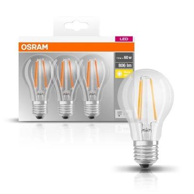 AMPOULE A60 FILAMENT E27 7W 806LM 2700K (3PC)