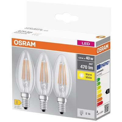 AMPOULE CANDLE FILAMENT E14 4W 470LM 2700K (3PC)