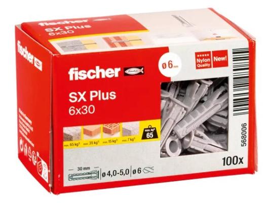 FISCHER CHEVILLE UNIVERSELLE  SX6 (100PCS)