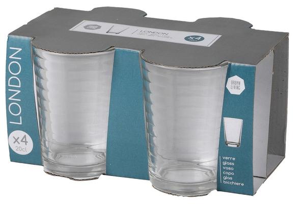 URBAN LIVING "LONDON" GOBELET X4 20CL
