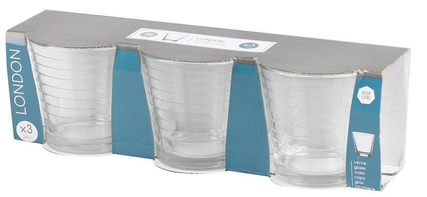URBAN LIVING "LONDON" GOBELET X3 24CL