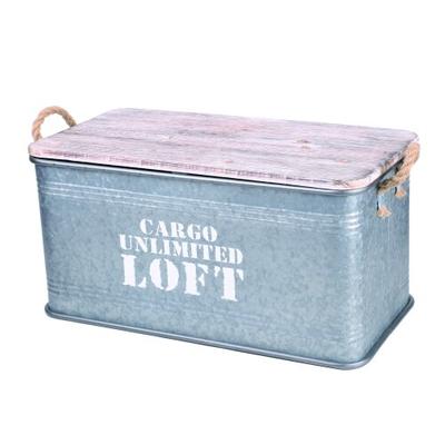 CAISSE METAL CARGO GRIS  MOYEN MODELE