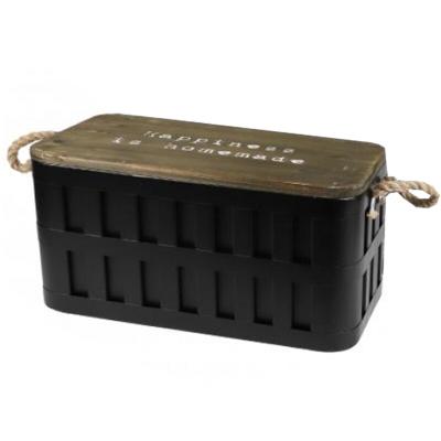 "LOFT ET METAL" CAISSE EN METAL GRAND