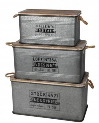 "LOFT & METAL" CAISSE EN METAL GRAND