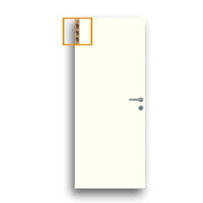 FEUILLE DE PORTE A PEINDRE TUBULAIRE PREPEINTE GAUCHE 78CM