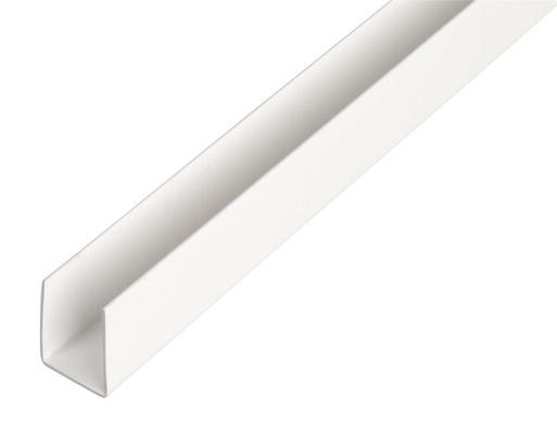 PROFIL U 10X18X16X1MM PVC BLANC (2M)