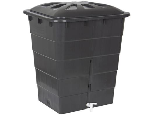 TONNEAU PLUIE RECTANGULAIRE 300L GRIS + ROBINET