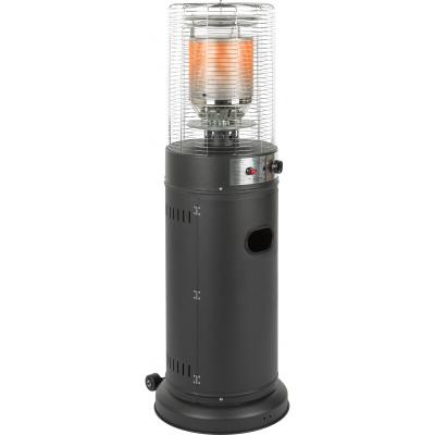 CHAUFFE-TERRASSE LOUNGE MAT NOIR + ROUES