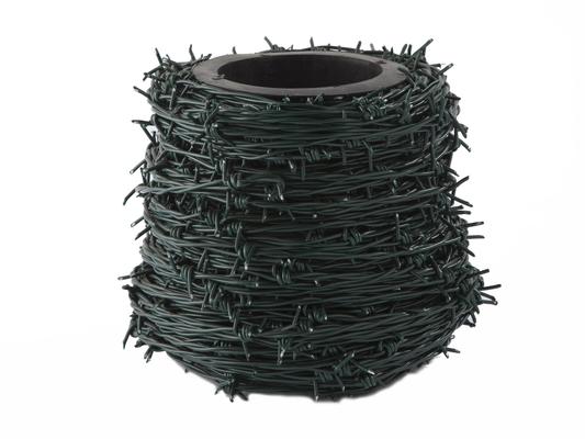 FIL BARBELE PLASTIFIE VERT