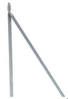 PIQUET T GALVA A CHAUD 30X30X3MM 1.45M