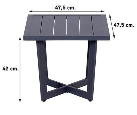 IVY TABLE D'APPOINT NOIR 47,5X47,5XH42CM