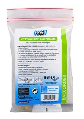 KIT ETANCHEITE EAU POTABLE PATE A JOINT 50ML+FILASSE 20G