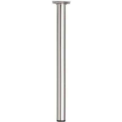 PIED MEUBLE ROND 76MM 72CM RVS