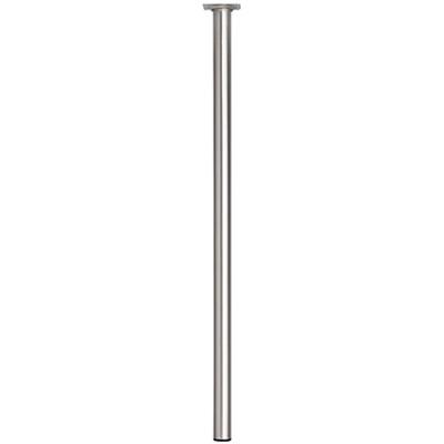 PIED MEUBLE ROND 30MM 70CM NICKEL BROSSE